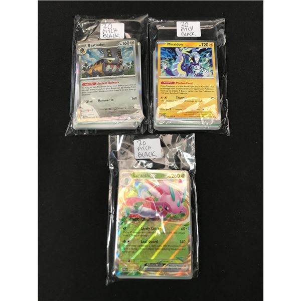 LOT OF 90 POKEMON TCG PITCH BLACK TRADING CARDS