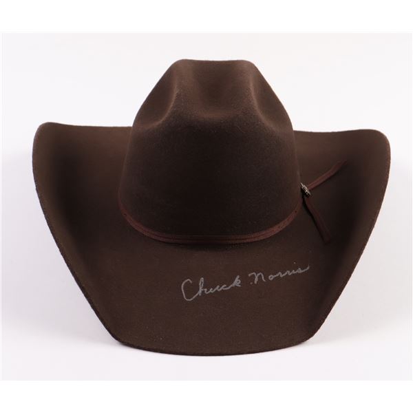 CHUCK NORRIS SIGNED COWBOY HAT - BECKETT COA