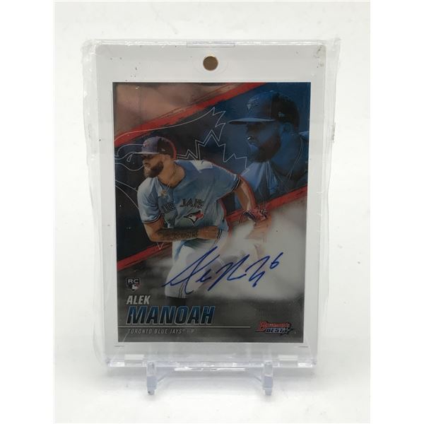2021 BOWMAN'S BEST BASEBALL ALEK MANOAH SIGNED ROOKIE TRADING CARD