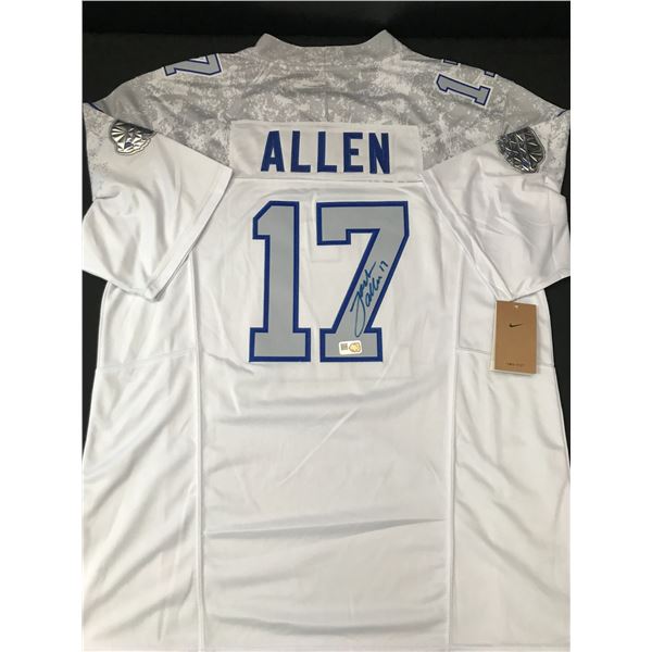 JOSH ALLEN SIGNED BUFFALO BILLS CUSTOM FOOTBALL JERSEY - ELITE SPORTS COA