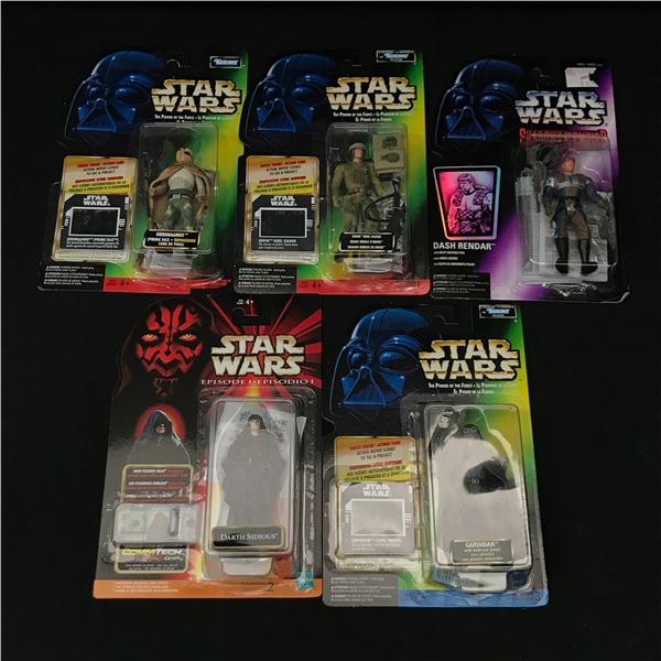 LOT OF 5 STAR WARS ACTION FIGURES IN ORIGINAL PACKAGING