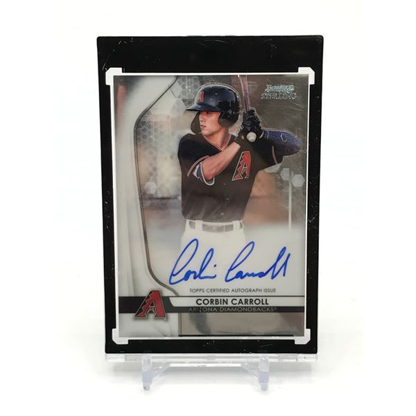 2020 TOPPS BOWMAN STERLING CORBIN CARROLL SIGNED ROOKIE TRADING CARD