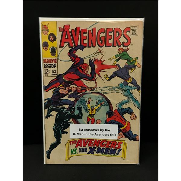 THE AVENGERS #53 1ST CROSSOVER WITH THE X-MEN - MARVEL COMICS