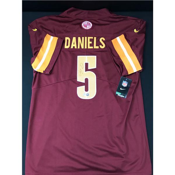JAYDEN DANIELS SIGNED WASHINGTON COMMANDERS CUSTOM FOOTBALL JERSEY - ELITE COA