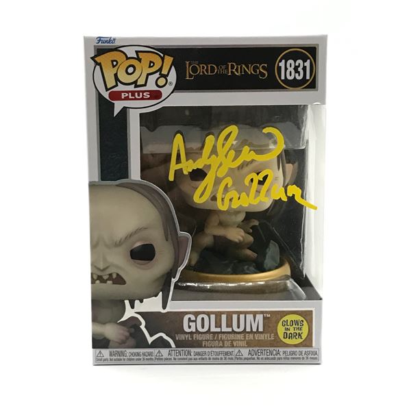 ANDY SERKIS SIGNED GOLLUM LORD OF THE RINGS FUNKO POP - WWOC COA
