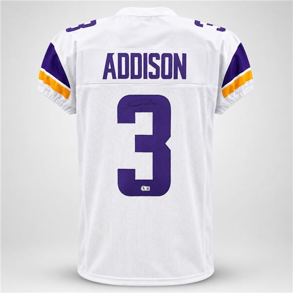 JORDAN ADDISON SIGNED FOOTBALL JERSEY - BECKETT COA