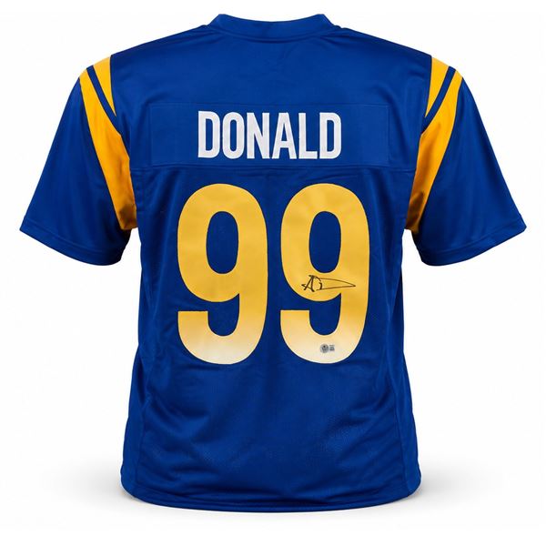 AARON DONALD SIGNED FOOTBALL JERSEY - BECKETT COA
