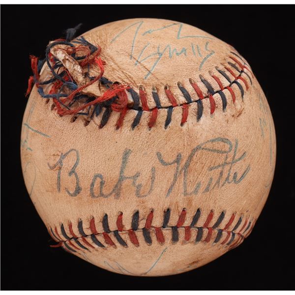 "The Sandlot" Babe Ruth Baseball Signed by (8) BECKETT COA