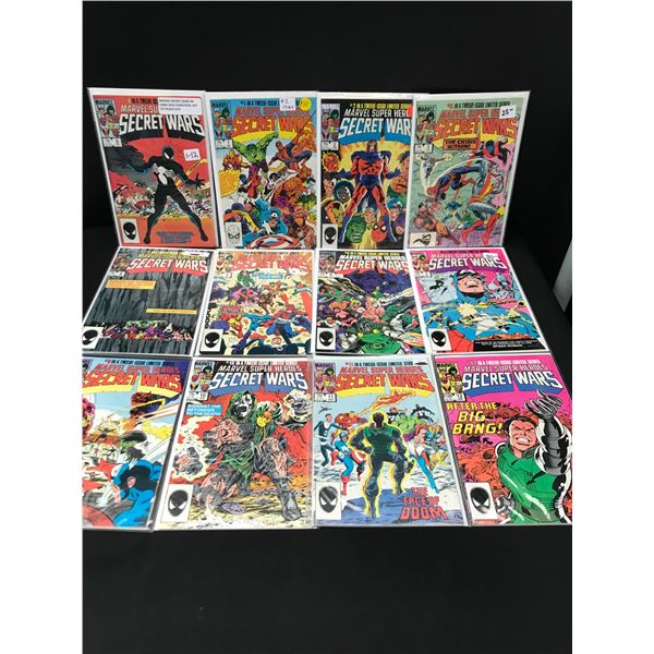 LOT OF 12 MARVEL SECRET WARS COMICS #1 - #12 - MARVEL COMICS