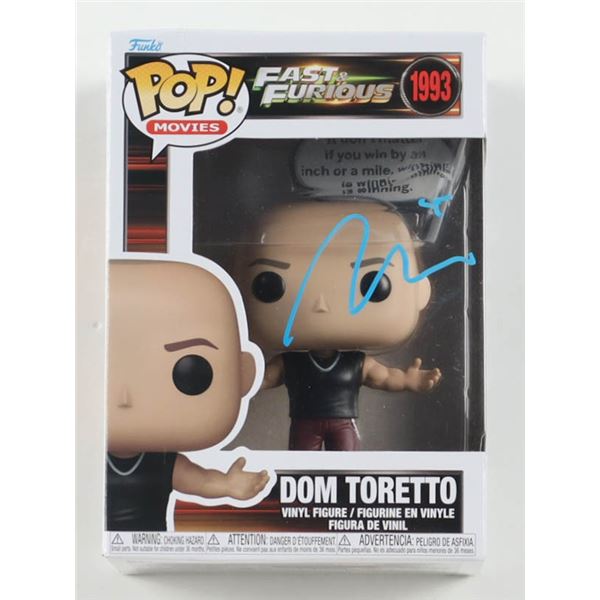 VIN DIESEL SIGNED DOM TORETTO FUNKO POP - BECKETT COA