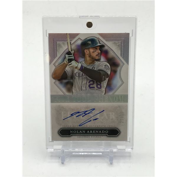 2020 TOPPS CERTIFIED AUTOGRAPH ISSUE NOLAN ARENADO SIGNED TRADING CARD
