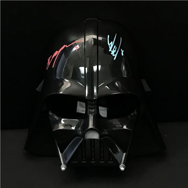 HAYDEN CHRISTENSEN AND EWAN MCGREGOR DUAL SIGNED DARTH VADER HELMET - WWOC COA