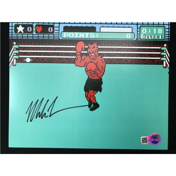 MIKE TYSON SIGNED PUNCH OUT 8X10 - WWOC COA