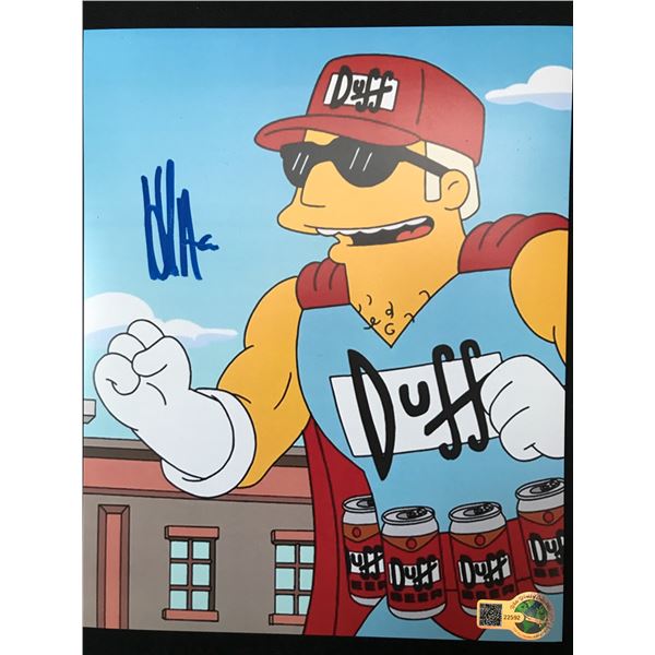 HANK AZARIA SIGNED DUFFMAN SIMPSONS 8X10 - WWOC COA