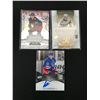 Image 1 : LOT OF 3 EXQUISITE COLLECTION ROOKIES TRADING CARDS INCLUDING 1 SIGNED