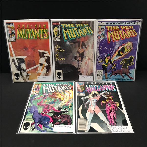 LOT OF 5 THE NEW MUTANTS COMICS INCLUDING #1 - MARVEL COMICS
