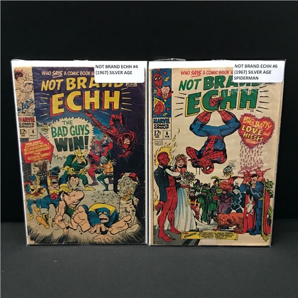 LOT OF 2 NOT BRAND ECHH COMICS #4 & #6 (1967) - MARVEL COMICS