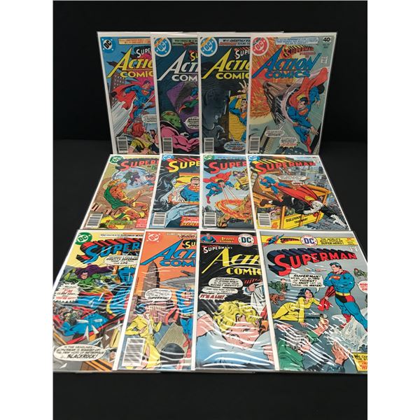 LOT OF 12 COMICS FEATURING SUPERMAN - DC COMICS