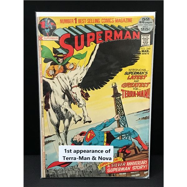 SUPERMAN #249 1ST APP OF TERRA-MAN & NOVA - DC COMICS