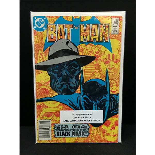 BATMAN #386 1ST APP OF THE BLACK MASK CPV - DC COMICS