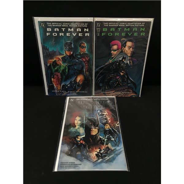 LOT OF 3 BATMAN FOREVER COMIC ADAPTATION FROM THE MOVIE COMICS - DC COMICS