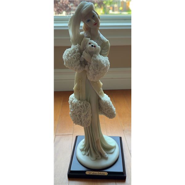 W. Arina Collection Porcelain Woman Figurine with Dog