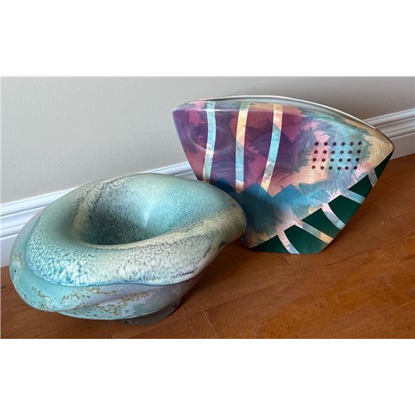 Evans Designs California Sculptural Chair and Painted Backrest