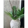 Image 3 : Large Artificial Plant in Decorative Pot with Embossed Longhorn Motif