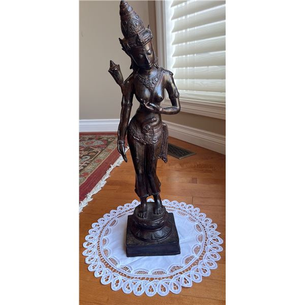 Bronze Standing Hindu Deity Sculpture