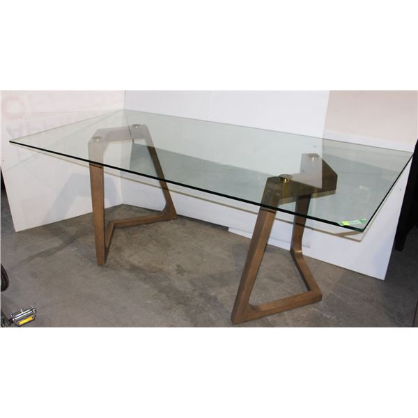GLASS DINING TABLE WITH 4 CHAIRS