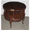 Image 1 : SOLID WOOD ROUND ANTIQUE SIDE TABLE