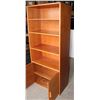 Image 4 : TEAK FINISH BOOKCASE, 4 OPEN SHELVES AND LOWER
