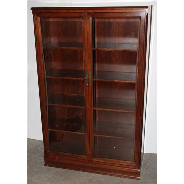 GIBBARD SOLID CHERRY BOOKCASE W GLASS DOORS 5