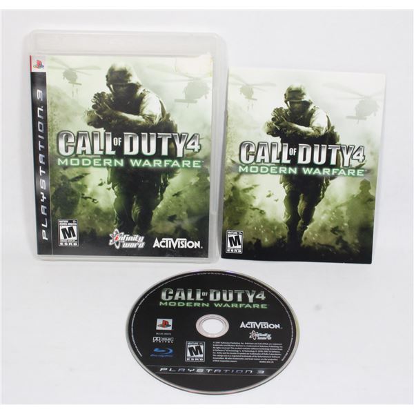 PS3 CALL OF DUTY 4 MODERN WARFARE