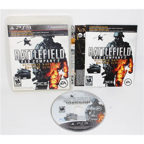 PS3 BATTLEFIELD BAD COMPANY 2 ULTIMATE EDITION