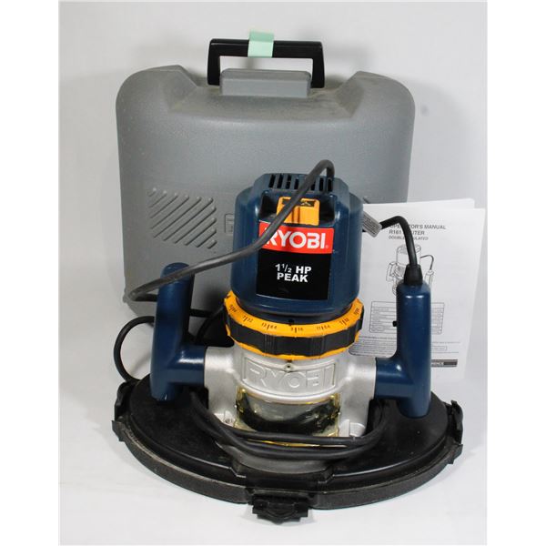 RYOBI R161 CORDED 1-1/2 HP ROUTER IN CASE WITH