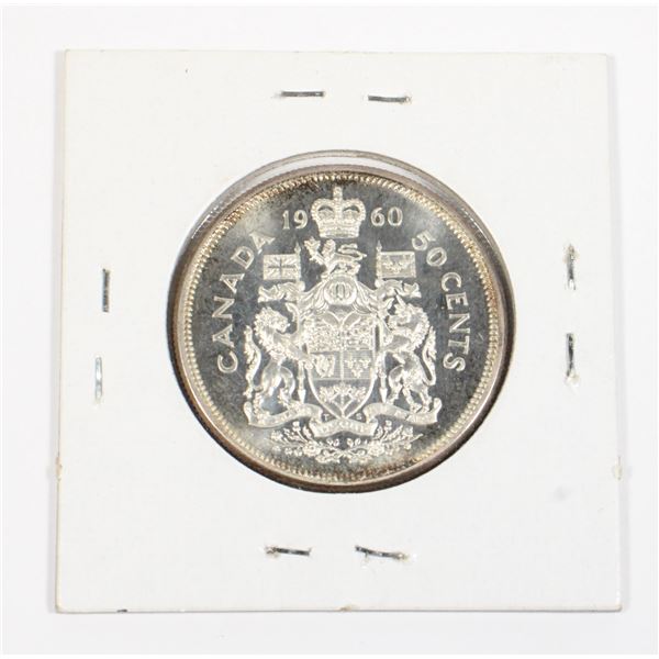 1960 CANADA SILVER HALF DOLLAR .6OZ SILVER
