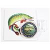Image 1 : 1 OZ MUSKIE FISHING COLOURED COPPER ROUND IN