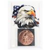 Image 1 : 1 OZ TRUMP FLIGHT COPPER ROUND WITH CARD
