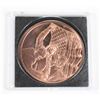 Image 2 : 1 OZ TRUMP FLIGHT COPPER ROUND WITH CARD