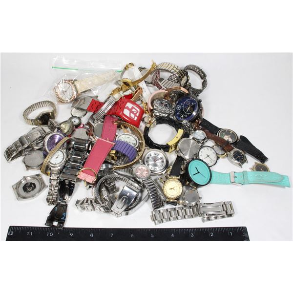 LOT OF WATCH ITEMS FOR PARTS OR REPAIR