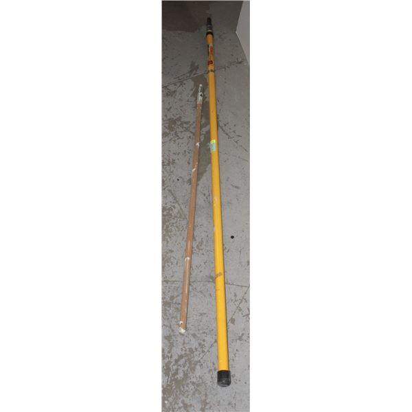 TWO POLES, ONE IS ADJUSTABLE LENGTH