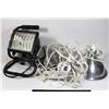 Image 1 : BOX WITH FAN, HEAT LAMP, WORK LIGHT, AND