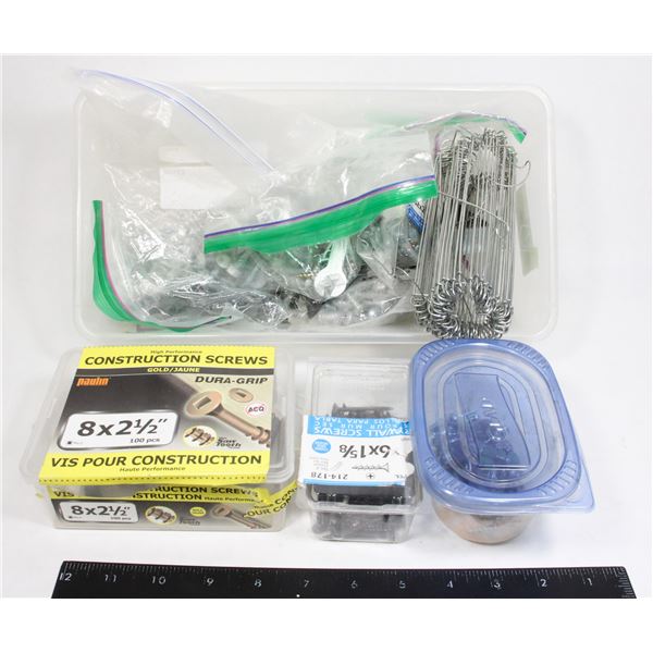 TRAY OF SCREWS/ FASTENERS