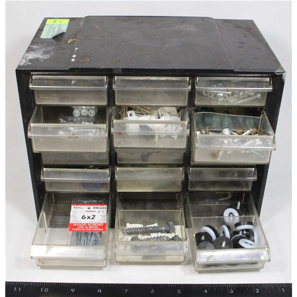 SMALL PARTS ORGANIZER WITH CONTENTS