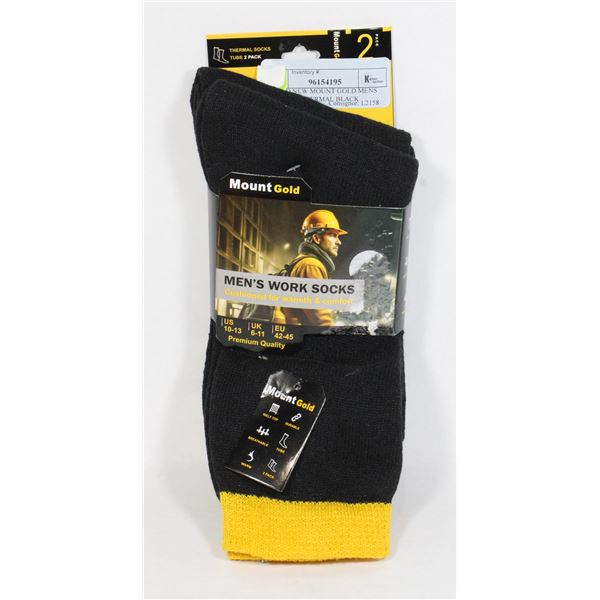 BRAND NEW MOUNT GOLD MENS SIZE 10-13 THERMAL BLACK
