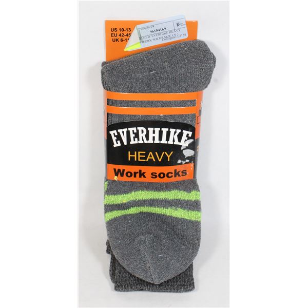 BRAND NEW EVERHIKE HEAVY DUTY WORK SOCKS SIZE US 1