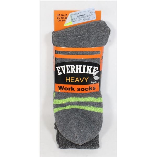 BRAND NEW EVERHIKE HEAVY DUTY WORK SOCKS SIZE US 1