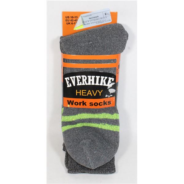BRAND NEW EVERHIKE HEAVY DUTY WORK SOCKS SIZE US 1