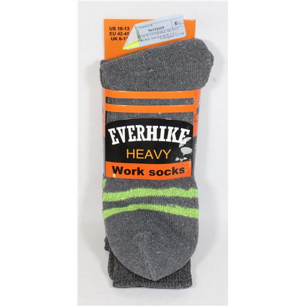 BRAND NEW EVERHIKE HEAVY DUTY WORK SOCKS SIZE US 1